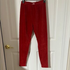 Jones New York sport red Corduroy women’s stretch leggings